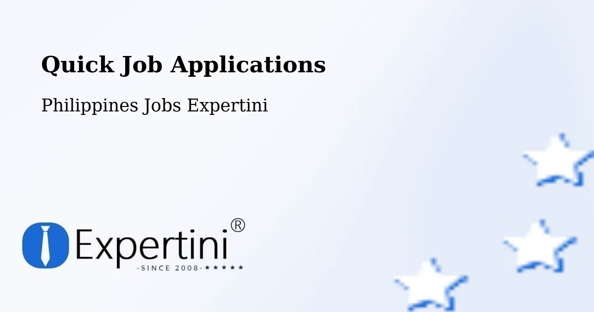 Quick Job Applications - Philippines Jobs Expertini